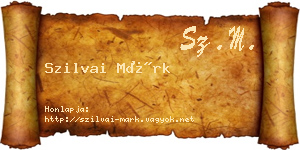 Szilvai Márk névjegykártya